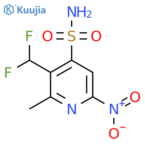 3-(Difluoromethyl)-2-methyl-6-nitropyridine-4-sulfonamide structure
