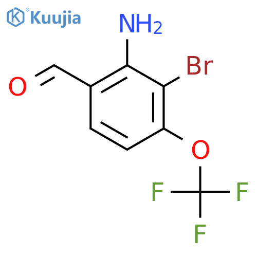 2-Amino-3-bromo-4-(trifluoromethoxy)benzaldehyde structure