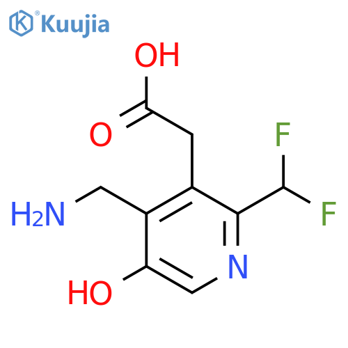 4-(Aminomethyl)-2-(difluoromethyl)-5-hydroxypyridine-3-acetic acid structure