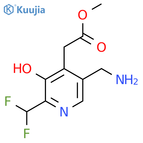 Methyl 5-(aminomethyl)-2-(difluoromethyl)-3-hydroxypyridine-4-acetate structure