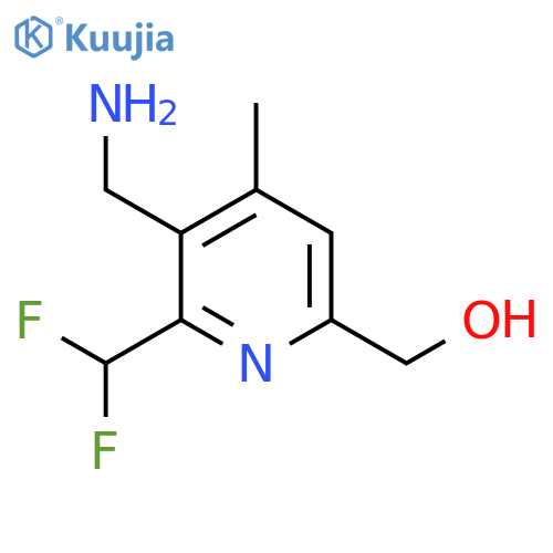 3-(Aminomethyl)-2-(difluoromethyl)-4-methylpyridine-6-methanol structure