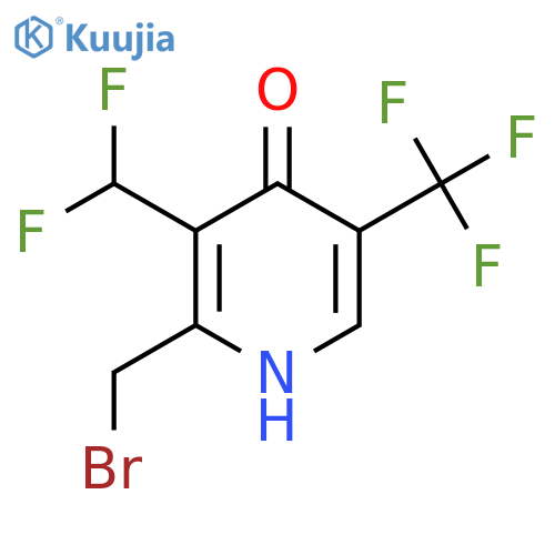 2-(Bromomethyl)-3-(difluoromethyl)-4-hydroxy-5-(trifluoromethyl)pyridine structure