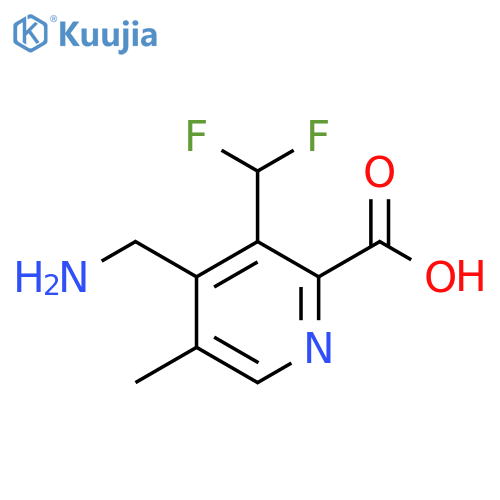 4-(Aminomethyl)-3-(difluoromethyl)-5-methylpyridine-2-carboxylic acid structure