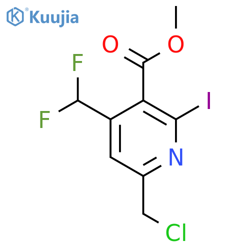 Methyl 6-(chloromethyl)-4-(difluoromethyl)-2-iodopyridine-3-carboxylate structure