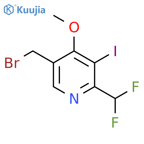 5-(Bromomethyl)-2-(difluoromethyl)-3-iodo-4-methoxypyridine structure
