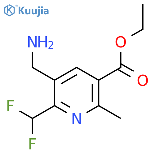 Ethyl 3-(aminomethyl)-2-(difluoromethyl)-6-methylpyridine-5-carboxylate structure