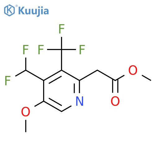 Methyl 4-(difluoromethyl)-5-methoxy-3-(trifluoromethyl)pyridine-2-acetate structure