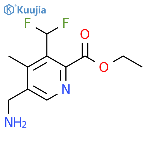 Ethyl 5-(aminomethyl)-3-(difluoromethyl)-4-methylpyridine-2-carboxylate structure