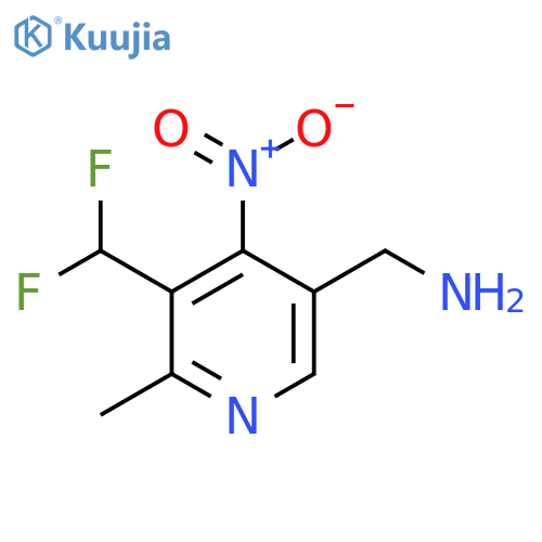 5-(Aminomethyl)-3-(difluoromethyl)-2-methyl-4-nitropyridine structure