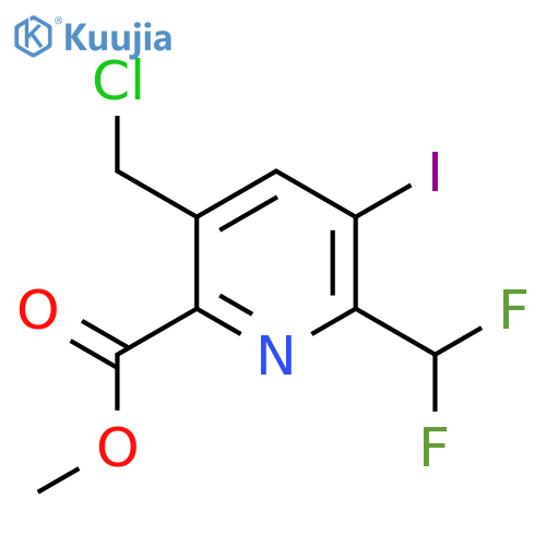 Methyl 5-(chloromethyl)-2-(difluoromethyl)-3-iodopyridine-6-carboxylate structure