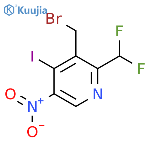 3-(Bromomethyl)-2-(difluoromethyl)-4-iodo-5-nitropyridine structure