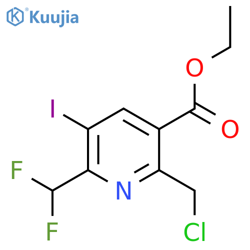 Ethyl 2-(chloromethyl)-6-(difluoromethyl)-5-iodopyridine-3-carboxylate structure