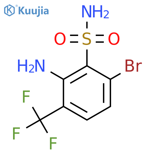 2-Amino-6-bromo-3-(trifluoromethyl)benzenesulfonamide structure