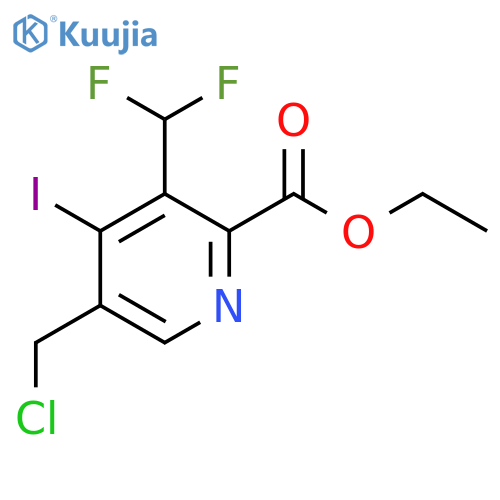 Ethyl 5-(chloromethyl)-3-(difluoromethyl)-4-iodopyridine-2-carboxylate structure