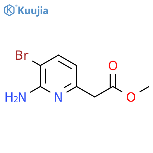 Methyl 2-amino-3-bromopyridine-6-acetate structure
