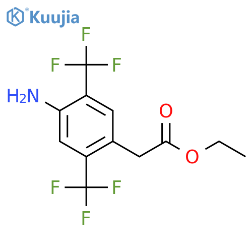 Ethyl 4-amino-2,5-bis(trifluoromethyl)phenylacetate structure