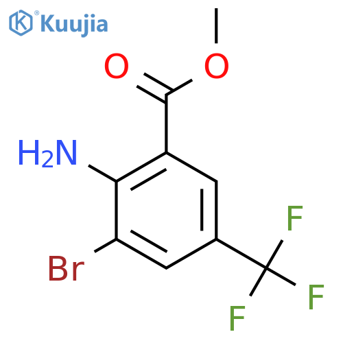 Methyl 2-amino-3-bromo-5-(trifluoromethyl)benzoate structure