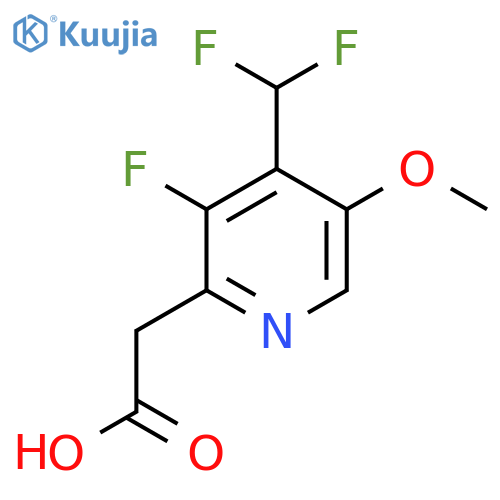 4-(Difluoromethyl)-3-fluoro-5-methoxypyridine-2-acetic acid structure