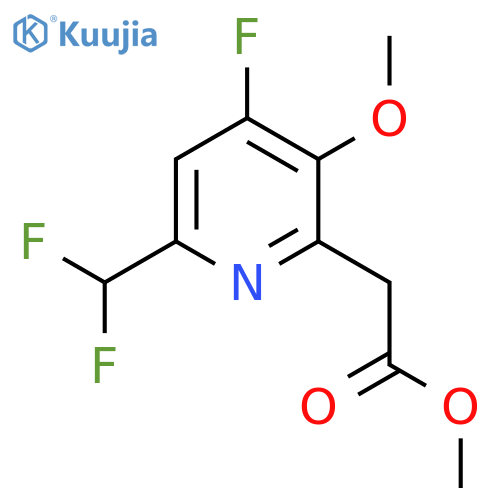 Methyl 6-(difluoromethyl)-4-fluoro-3-methoxypyridine-2-acetate structure