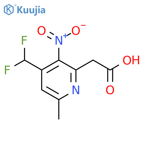 4-(Difluoromethyl)-6-methyl-3-nitropyridine-2-acetic acid structure