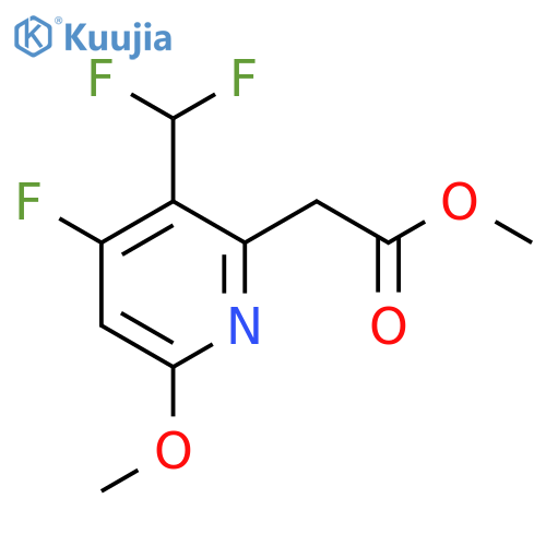 Methyl 3-(difluoromethyl)-4-fluoro-6-methoxypyridine-2-acetate structure