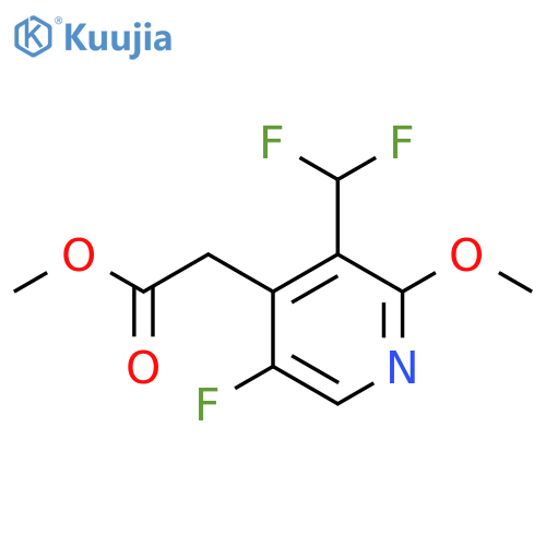 Methyl 3-(difluoromethyl)-5-fluoro-2-methoxypyridine-4-acetate structure