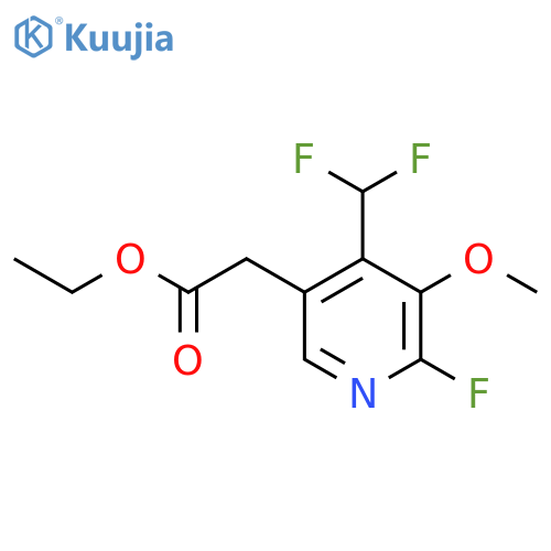 Ethyl 4-(difluoromethyl)-2-fluoro-3-methoxypyridine-5-acetate structure