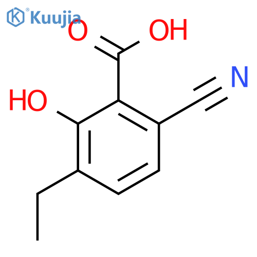 6-Cyano-3-ethyl-2-hydroxybenzoic acid structure