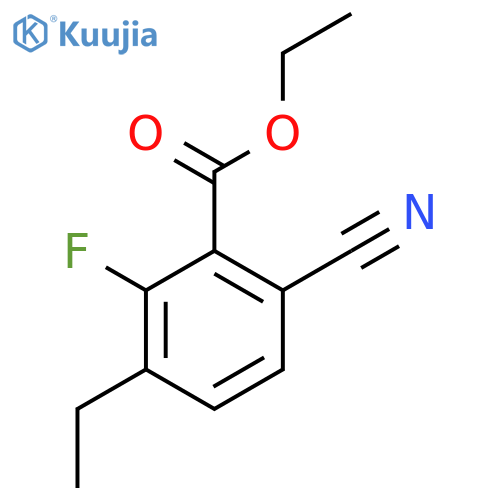 Ethyl 6-cyano-2-fluoro-3-ethylbenzoate structure