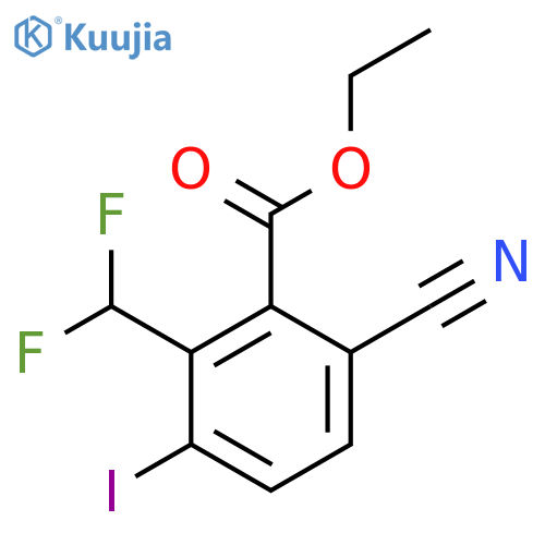 Ethyl 6-cyano-2-difluoromethyl-3-iodobenzoate structure