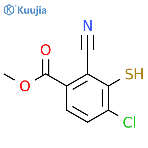 Methyl 4-chloro-2-cyano-3-mercaptobenzoate structure