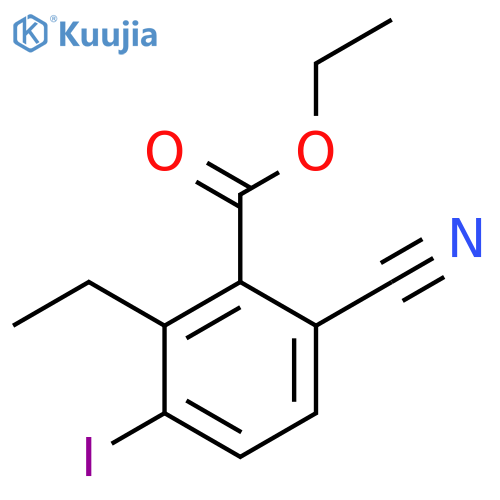 Ethyl 6-cyano-2-ethyl-3-iodobenzoate structure