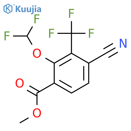 Methyl 4-cyano-2-difluoromethoxy-3-(trifluoromethyl)benzoate structure