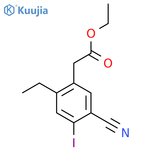 Ethyl 5-cyano-2-ethyl-4-iodophenylacetate structure