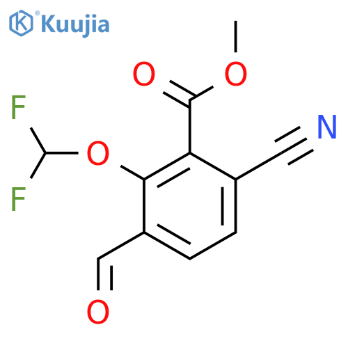 Methyl 6-cyano-2-difluoromethoxy-3-formylbenzoate structure