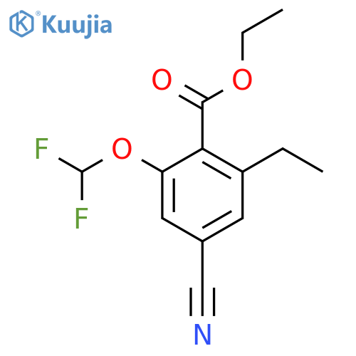 Ethyl 4-cyano-2-difluoromethoxy-6-ethylbenzoate structure
