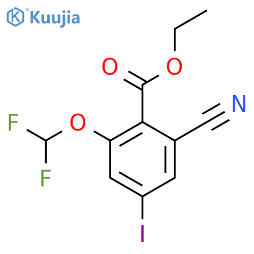 Ethyl 2-cyano-6-difluoromethoxy-4-iodobenzoate structure