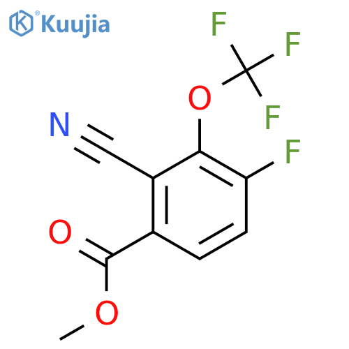 Methyl 2-cyano-4-fluoro-3-(trifluoromethoxy)benzoate structure