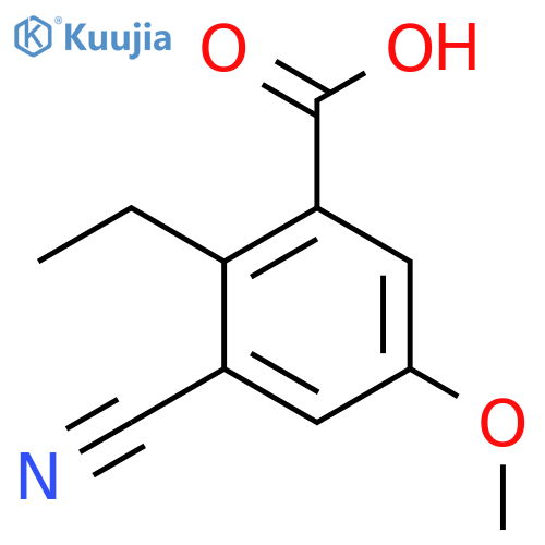 3-Cyano-2-ethyl-5-methoxybenzoic acid structure