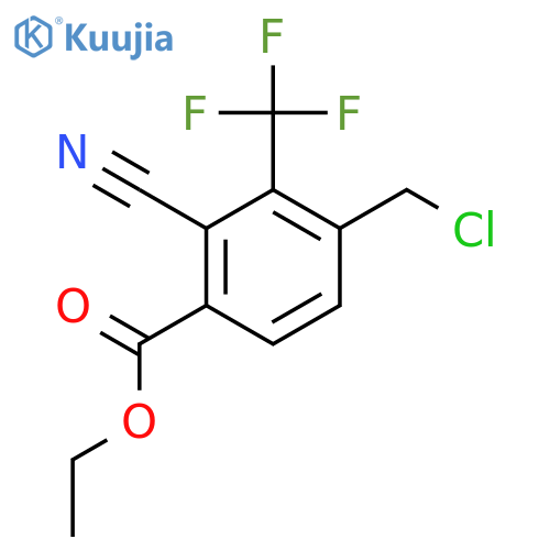 Ethyl 4-chloromethyl-2-cyano-3-(trifluoromethyl)benzoate structure