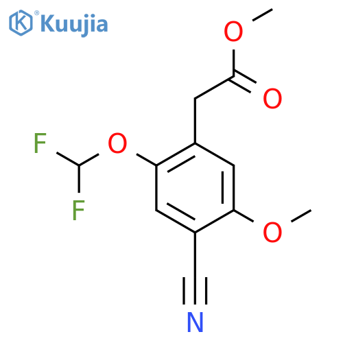 Methyl 4-cyano-2-difluoromethoxy-5-methoxyphenylacetate structure