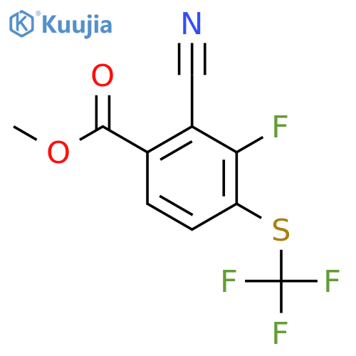 Methyl 2-cyano-3-fluoro-4-(trifluoromethylthio)benzoate structure