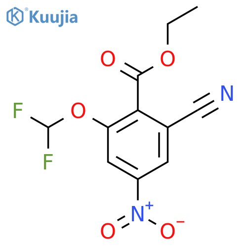 Ethyl 2-cyano-6-difluoromethoxy-4-nitrobenzoate structure