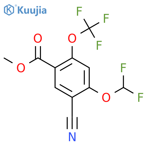 Methyl 5-cyano-4-difluoromethoxy-2-(trifluoromethoxy)benzoate structure