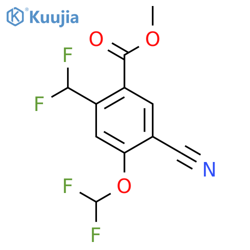 Methyl 5-cyano-4-difluoromethoxy-2-(difluoromethyl)benzoate structure