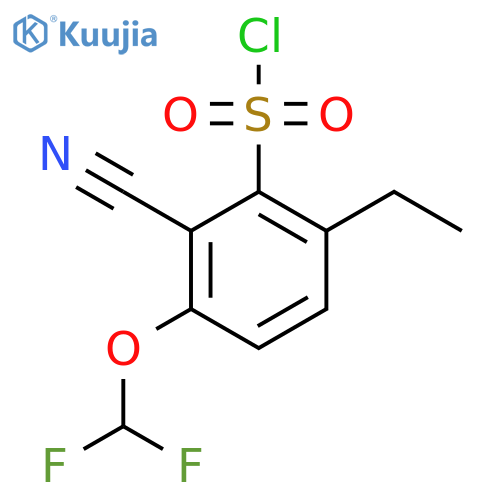 2-Cyano-3-difluoromethoxy-6-ethylbenzenesulfonyl chloride structure