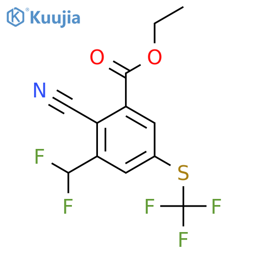 Ethyl 2-cyano-3-difluoromethyl-5-(trifluoromethylthio)benzoate structure