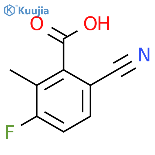 6-Cyano-3-fluoro-2-methylbenzoic acid structure