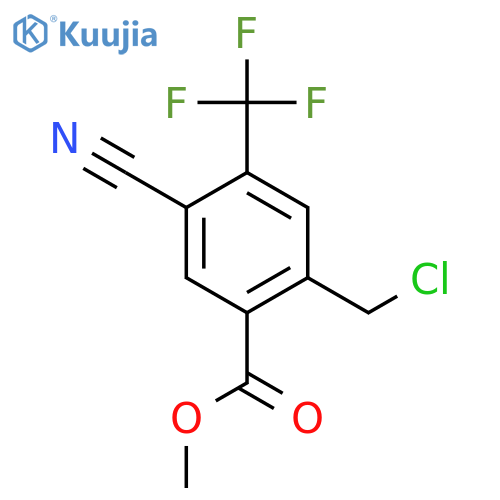Methyl 2-chloromethyl-5-cyano-4-(trifluoromethyl)benzoate structure