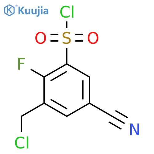 3-Chloromethyl-5-cyano-2-fluorobenzenesulfonyl chloride structure
